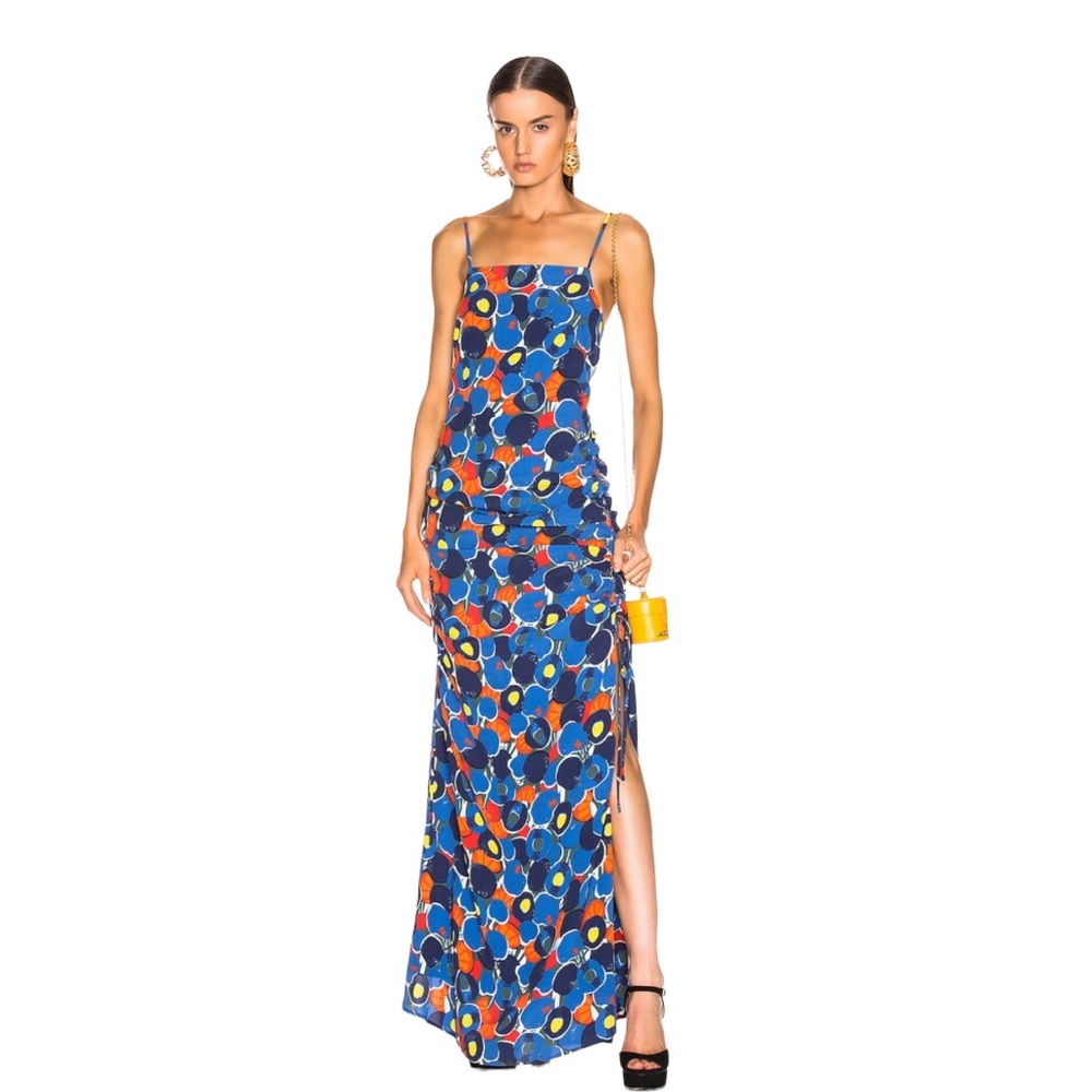 Staud Maxi Dress Abstract Pattern Size 10